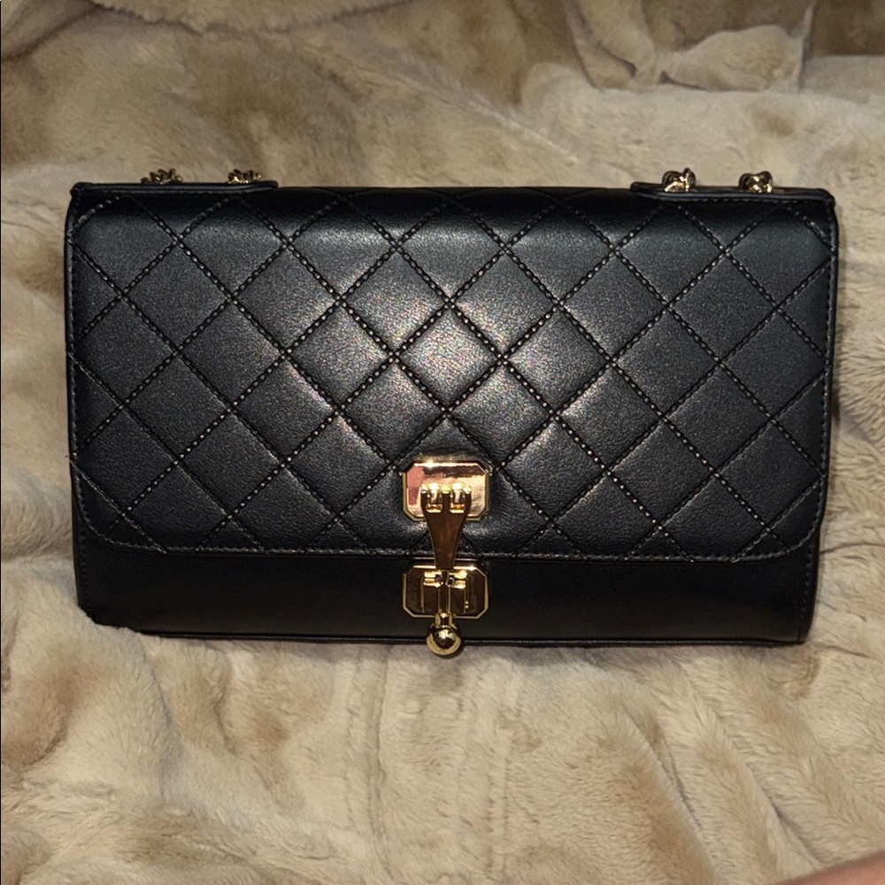 Ana Lublin Women Designer Leather Handbags Quilted Flap Lady Crossbody Black View 6